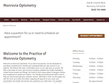 Tablet Screenshot of monroviaoptometry.com